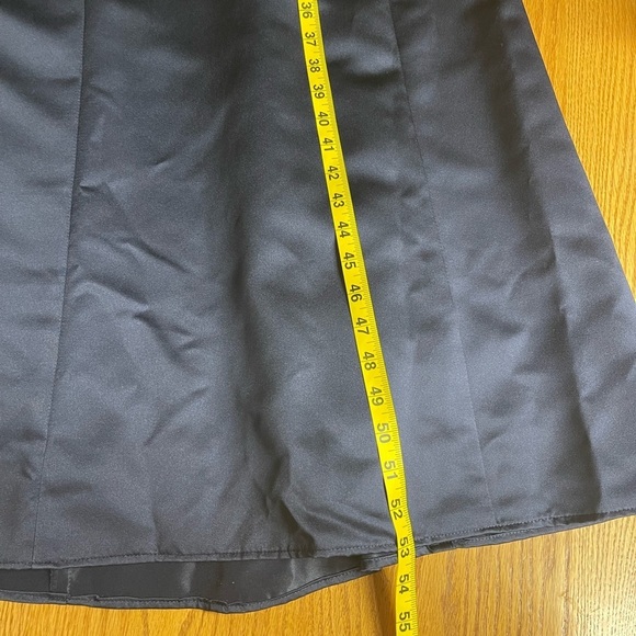 Mori Lee Satin Navy Bridesmaid Prom Dress Size 3/4 - Picture 7 of 8